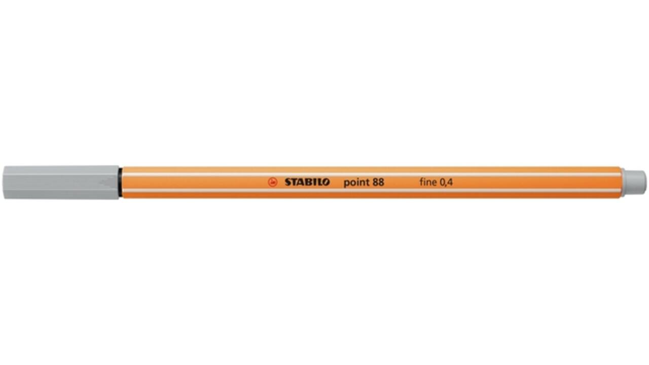 Fineliner STABILO point 88/94 fijn lichtgrijs