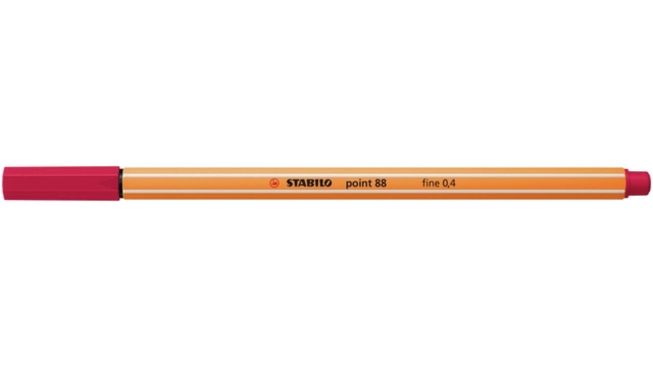 Fineliner STABILO point 88/50 fijn donkerrood
