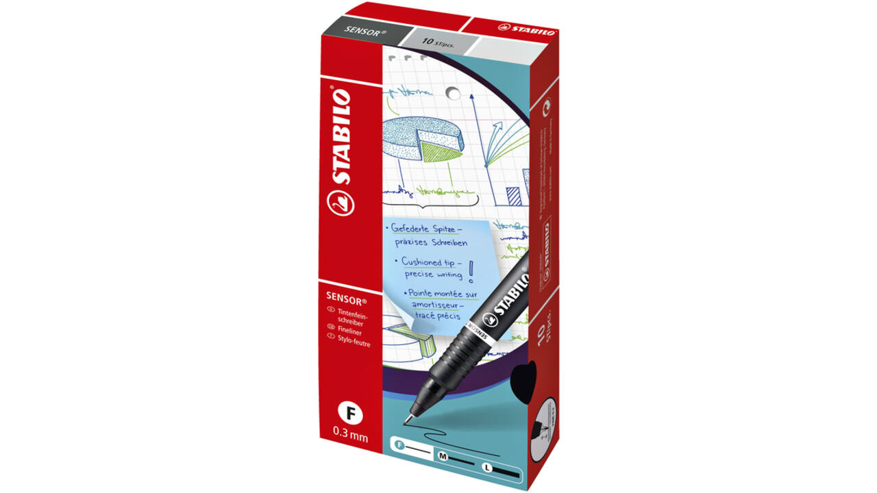 Fineliner STABILO Sensor 189/46 fijn zwart