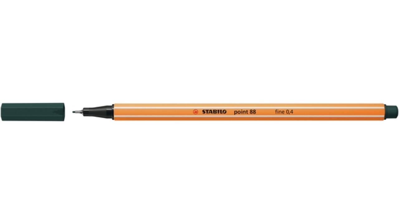 Fineliner STABILO point 88/63 fijn aardegroen