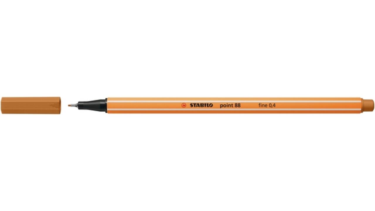 Fineliner STABILO point 88/89 fijn donker oker