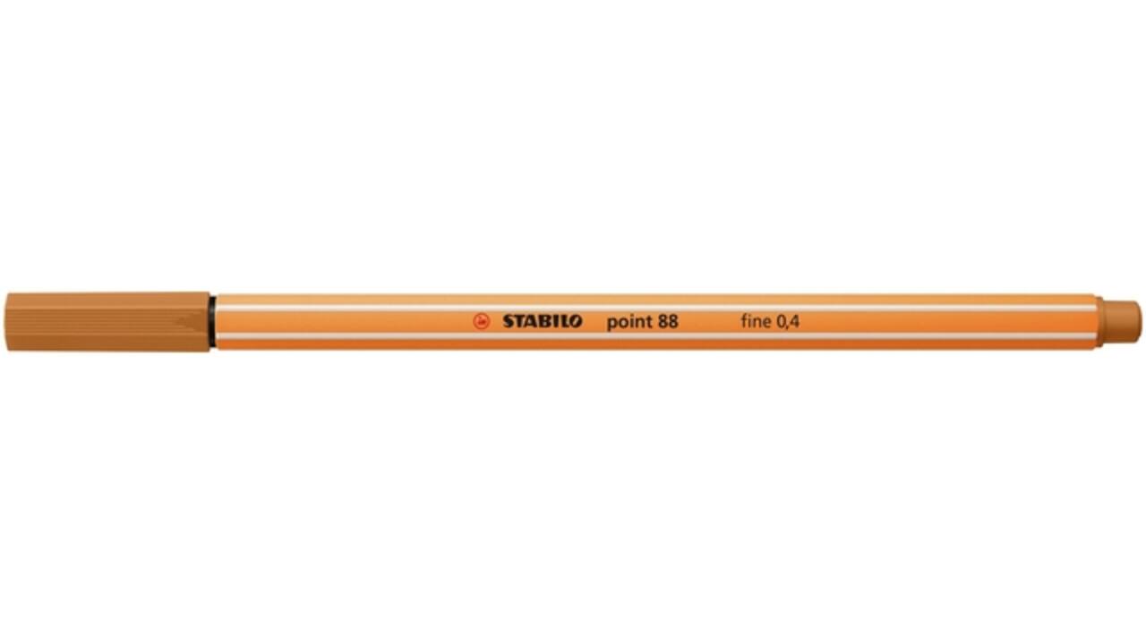 Fineliner STABILO point 88/89 fijn donker oker