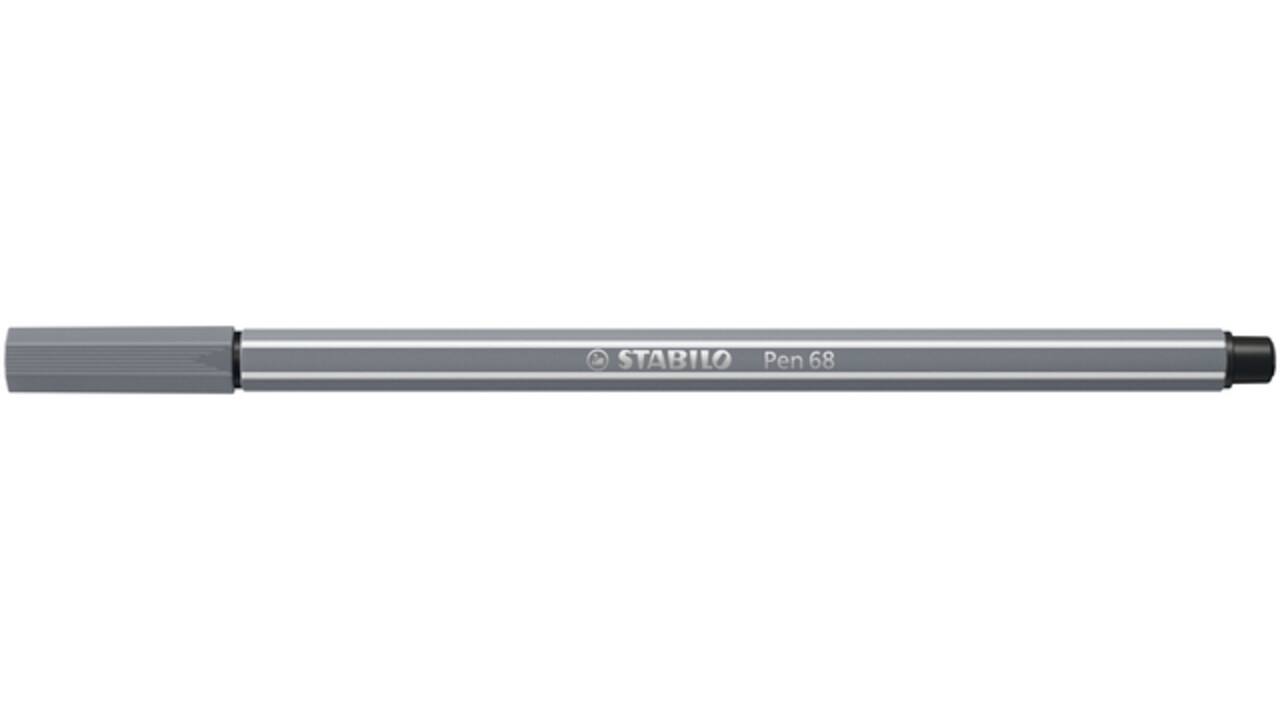 Viltstift STABILO Pen 68/96 medium donkergrijs