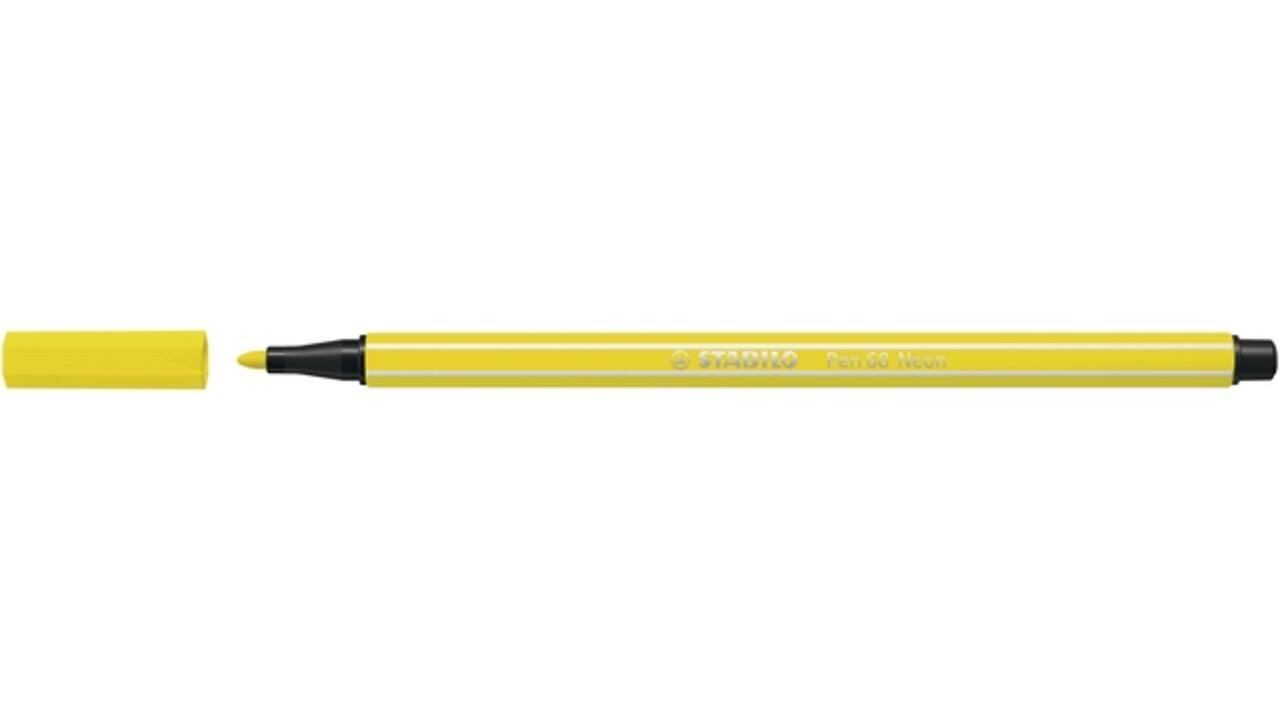 Viltstift STABILO Pen 68/024 medium neon geel