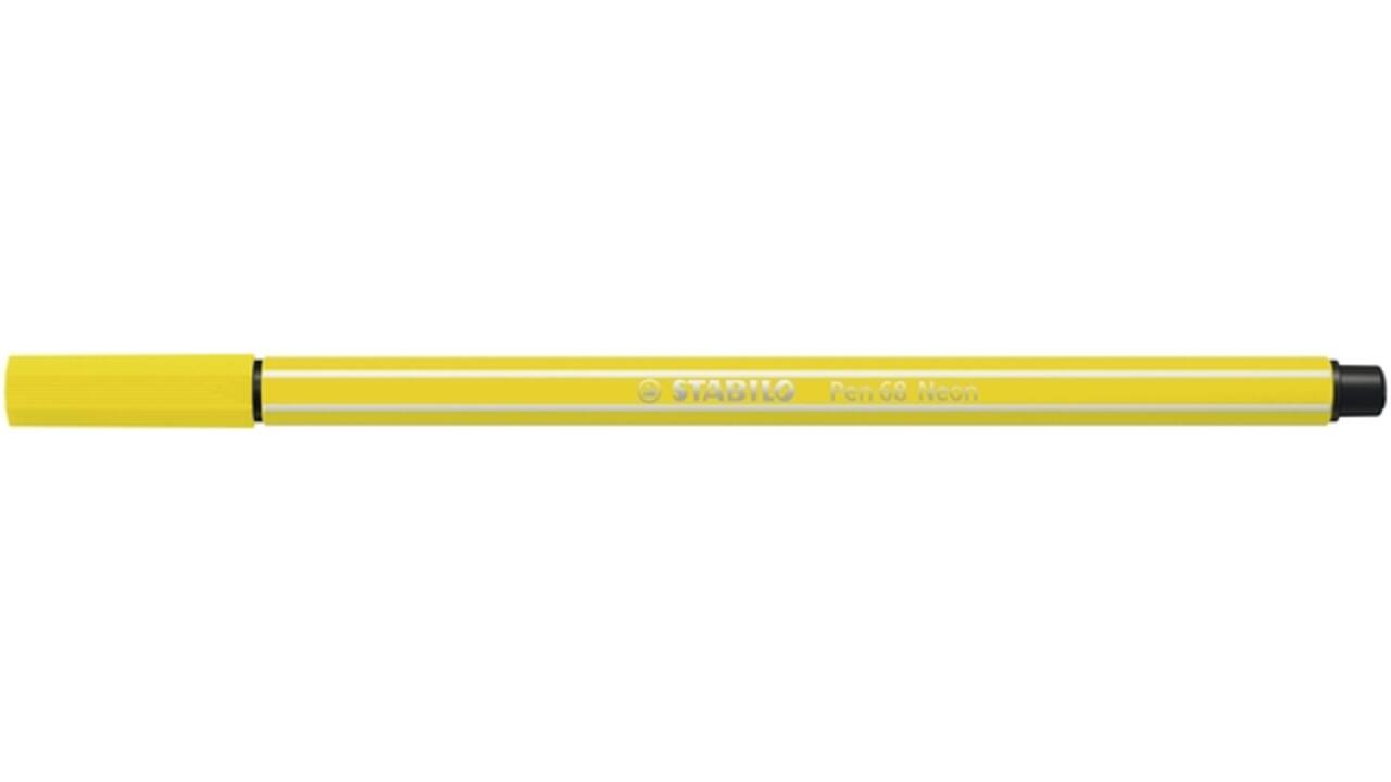 Viltstift STABILO Pen 68/024 medium neon geel