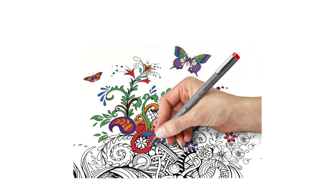 Fineliner Staedtler Pigment 308 zwart 0.6mm