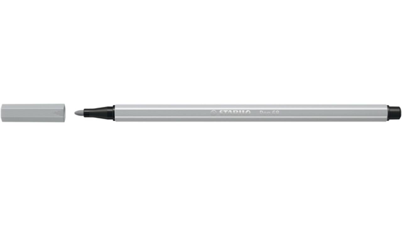 Viltstift STABILO Pen 68/94 medium lichtgrijs