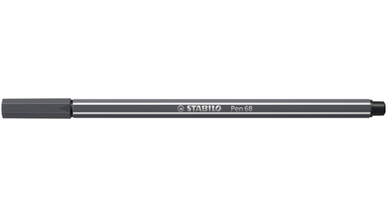 Viltstift STABILO Pen 68/97 medium diepkoud grijs