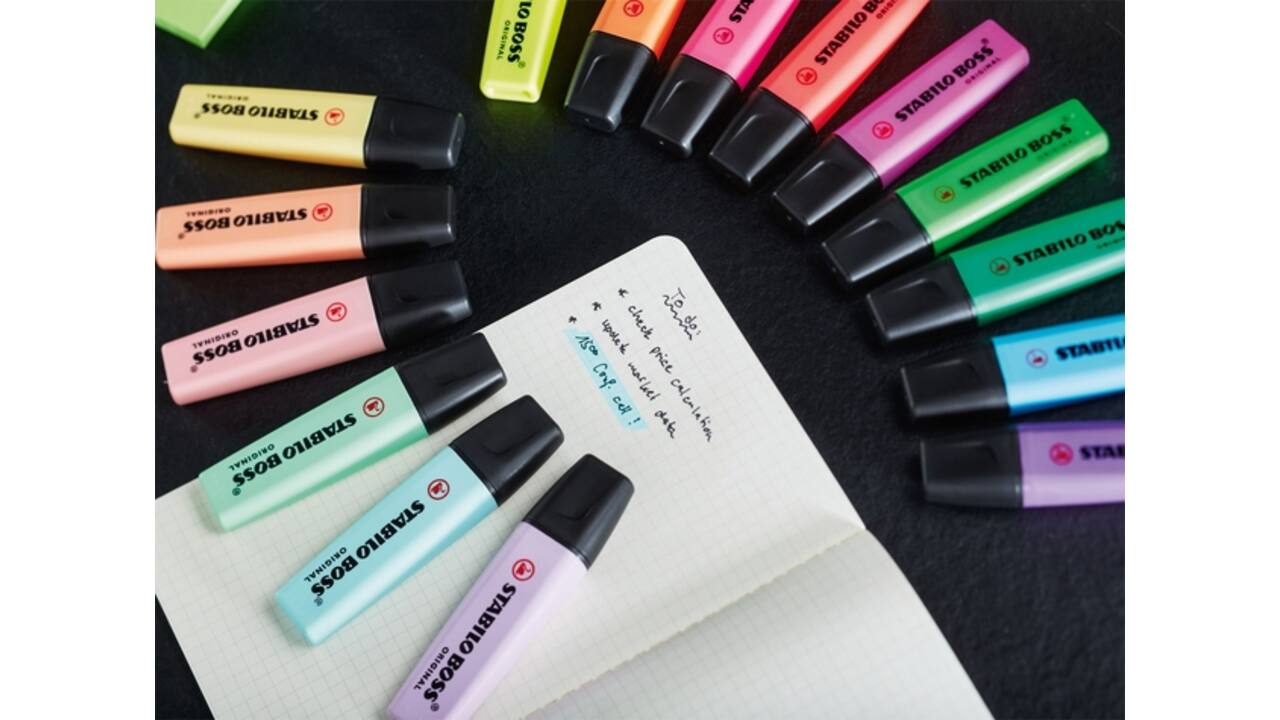 Markeerstift STABILO BOSS Original 70/6 pastel assorti etui à 6 stuks