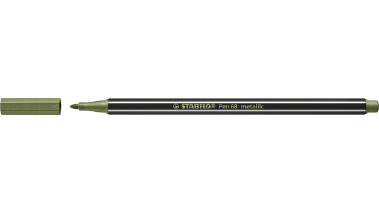Viltstift STABILO Pen 68/843 medium metallic lichtgroen