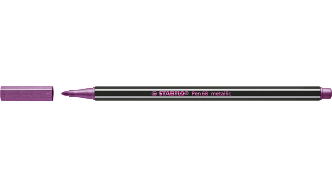 Viltstift STABILO Pen 68/856 medium metallic roze