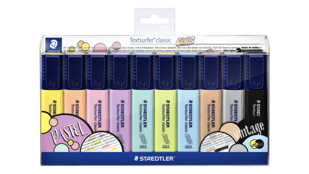 Markeerstift Staedtler 364 Textsurfer vintage en pastel assorti 10st
