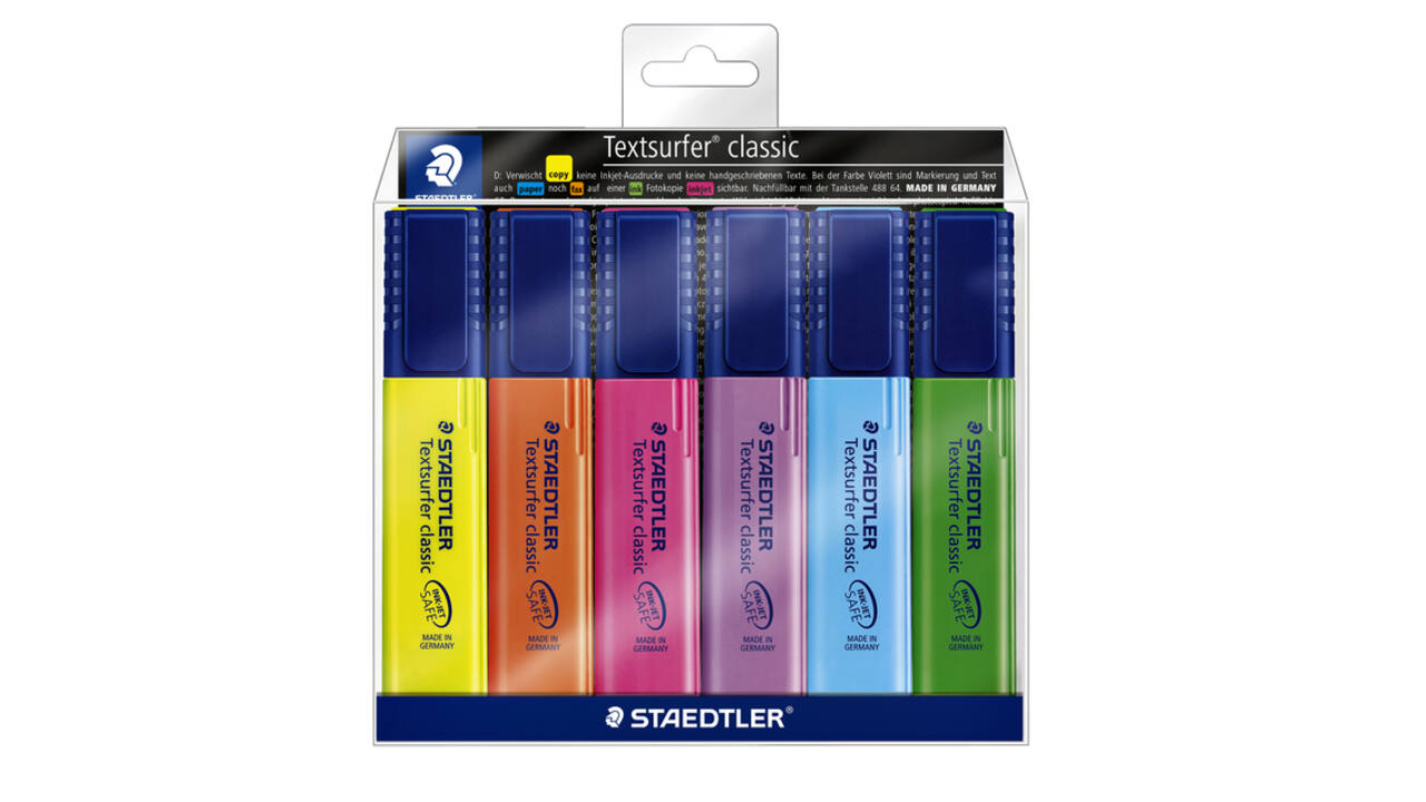 Markeerstift Staedtler 364 Textsurfer assorti 6 stuks