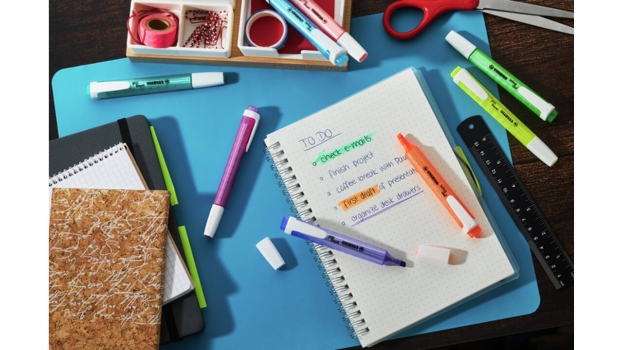 Markeerstift STABILO Swing cool 275/4 assorti etui à 4 stuks