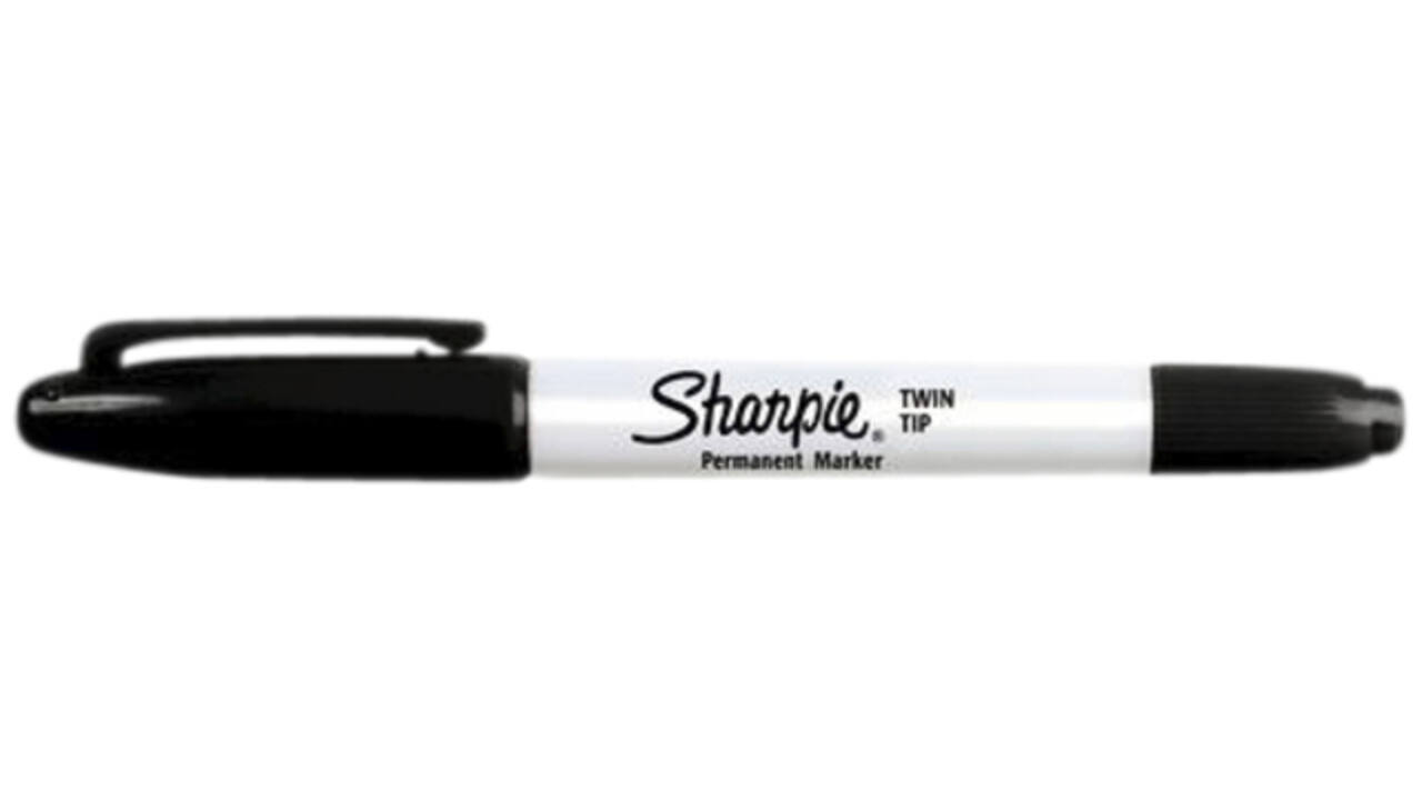 Viltstift Sharpie rond Twin tip ultra fijn & fijn zwart 2 stuks