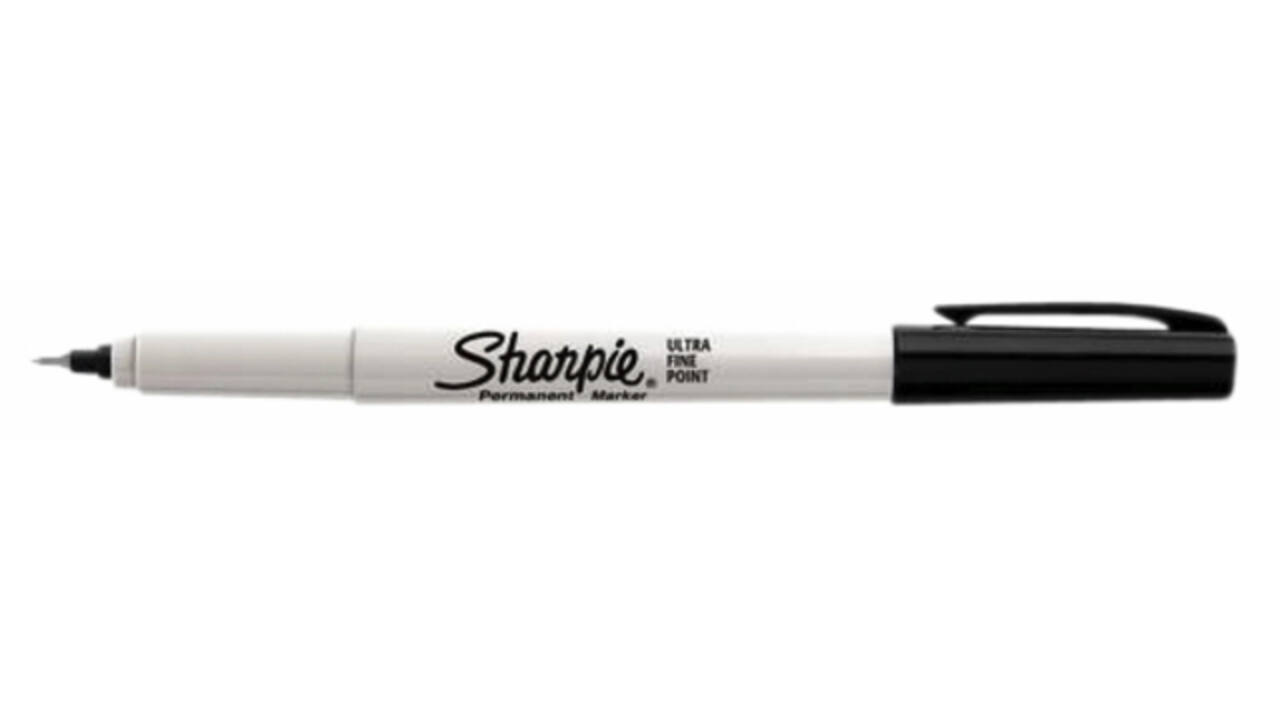 Viltstift Sharpie rond ultra fijn zwart blister à 2 stuks
