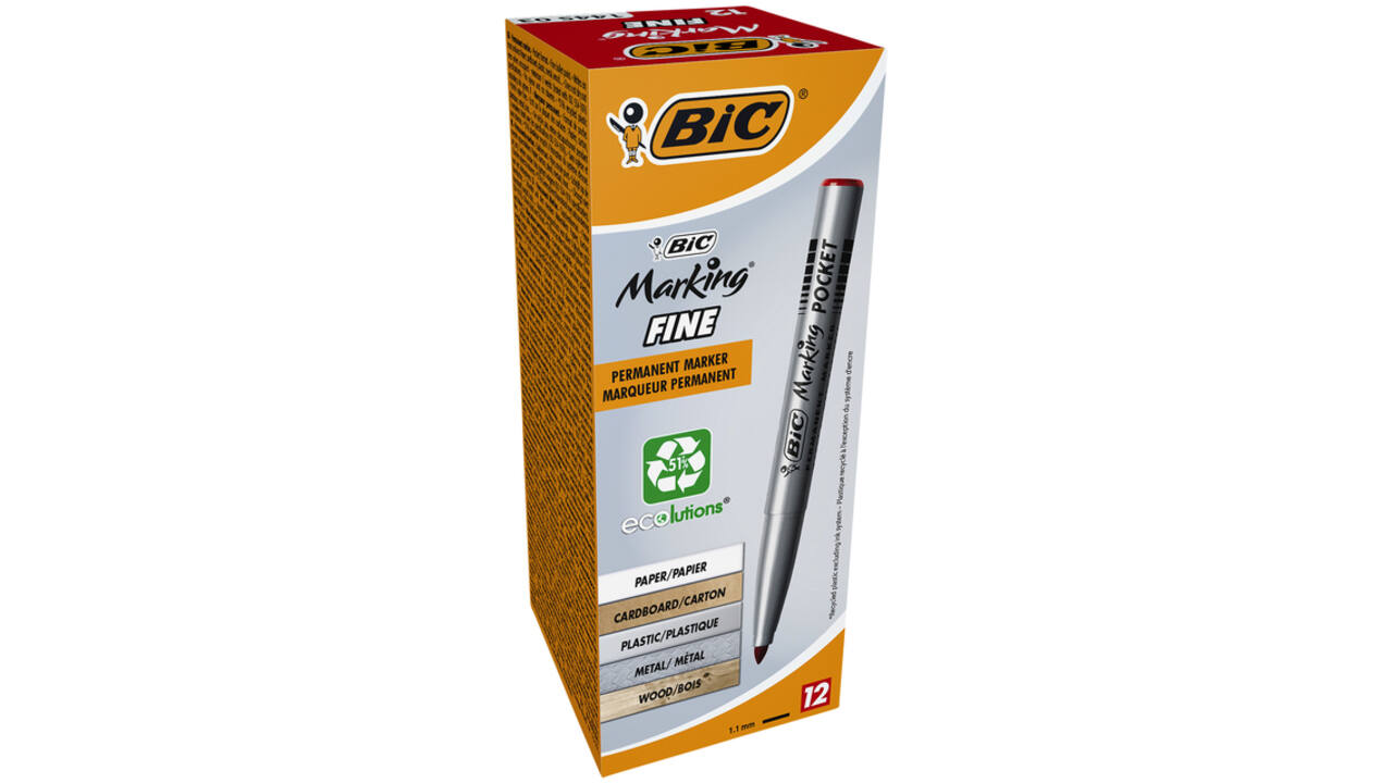 Viltstift Bic 1445 ecolutions rond fijn rood