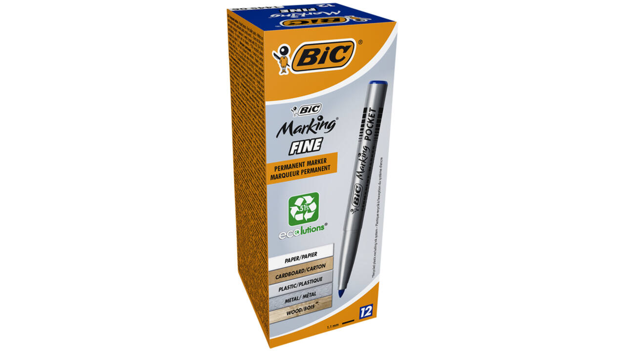 Viltstift Bic 1445 ecolutions rond fijn blauw
