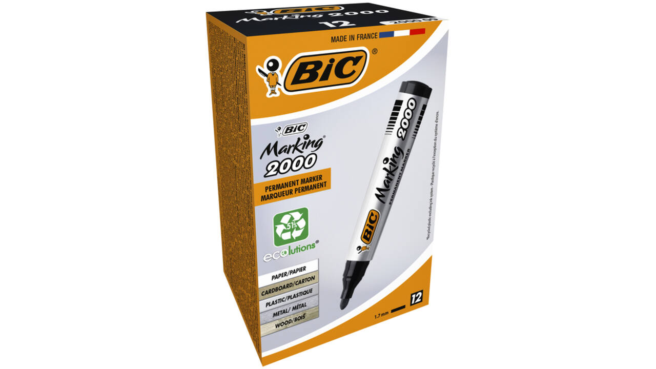 Viltstift Bic 2000 ecolutions rond large zwart