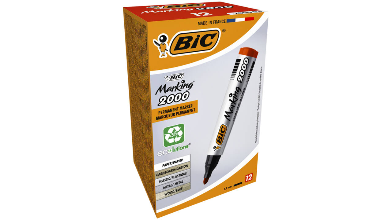 Viltstift Bic 2000 ecolutions rond large rood