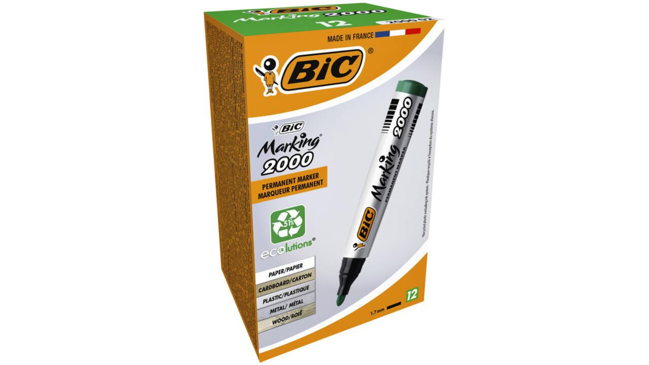 Viltstift Bic 2000 ecolutions rond large groen