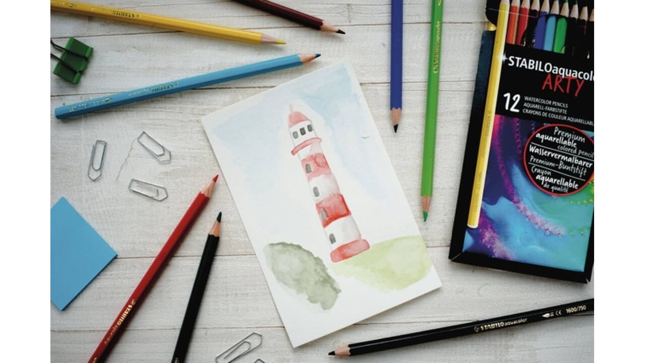 Kleurpotloden STABILO 1636 aquacolor Arty assorti etui à 36 stuks
