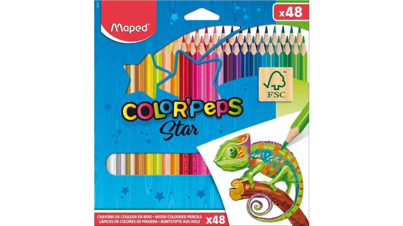 Kleurpotlood Maped Color'Peps Star set à 48 kleuren