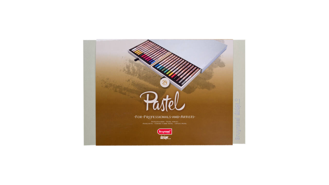 Pastelpotlood Bruynzeel Design met luxe bewaardoos assorti 24 stuks