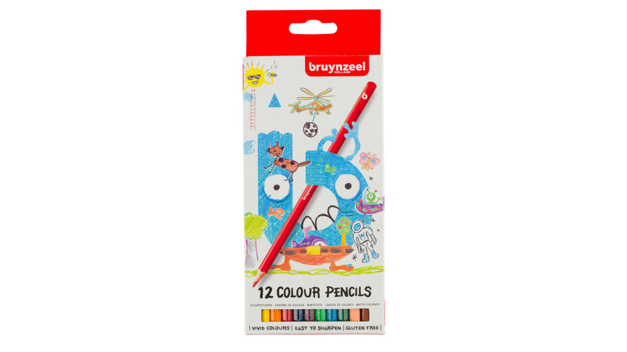 Kleurpotloden Bruynzeel Kids assorti 12 stuks