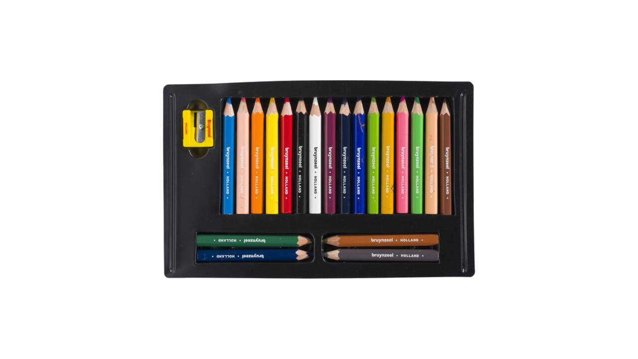 Kleurpotloden Bruynzeel Kids Thick & Short assorti 20 stuks