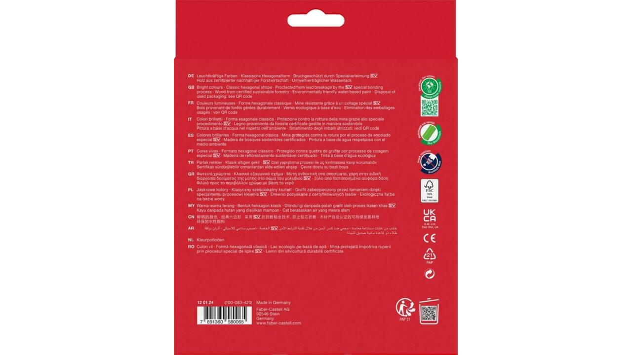 Kleurpotloden Faber-Castell assorti set à 24 stuks