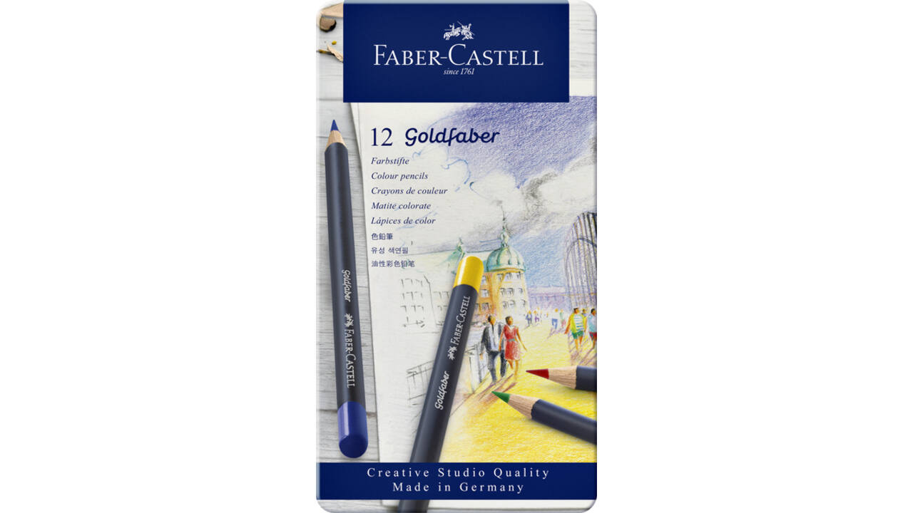 Kleurpotloden Faber-Castell Goldfaber assorti blik à 12 stuks