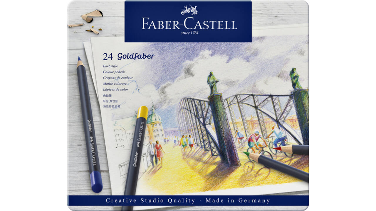 Kleurpotloden Faber-Castell Goldfaber assorti blik à 24 stuks