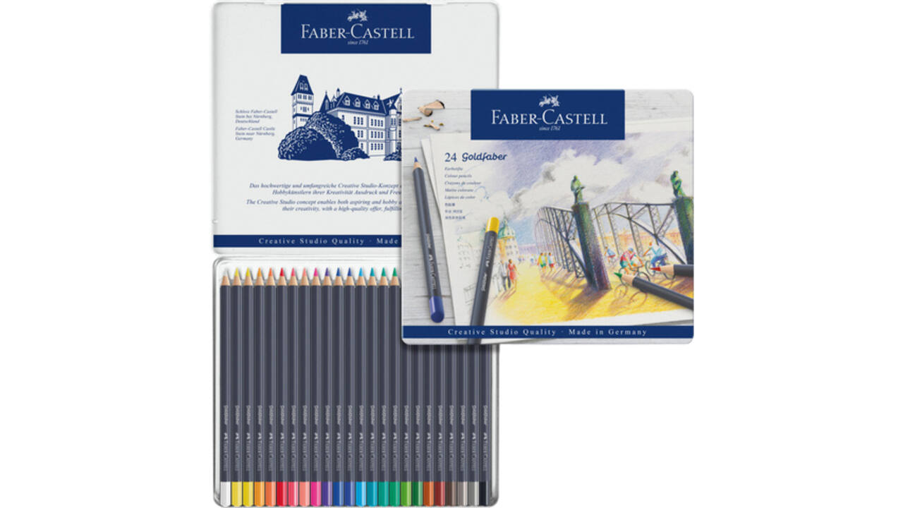 Kleurpotloden Faber-Castell Goldfaber assorti blik à 24 stuks