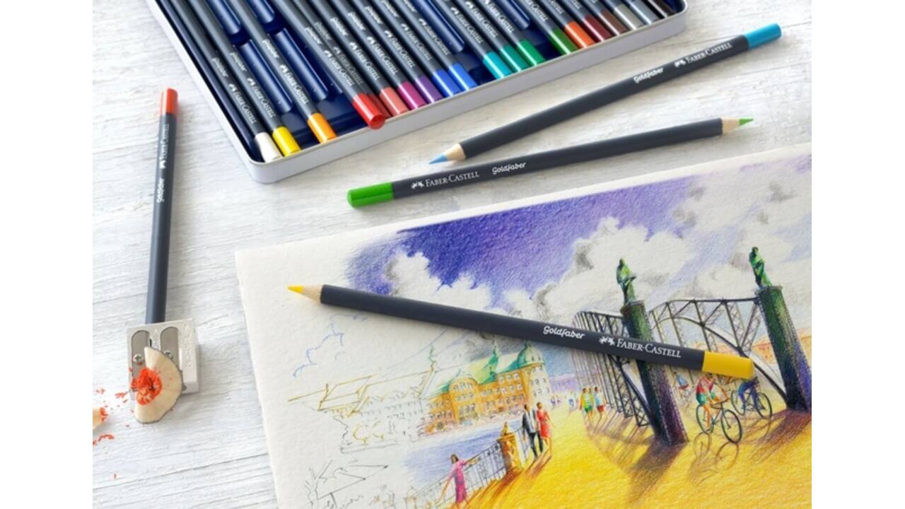 Kleurpotloden Faber-Castell Goldfaber assorti blik à 24 stuks