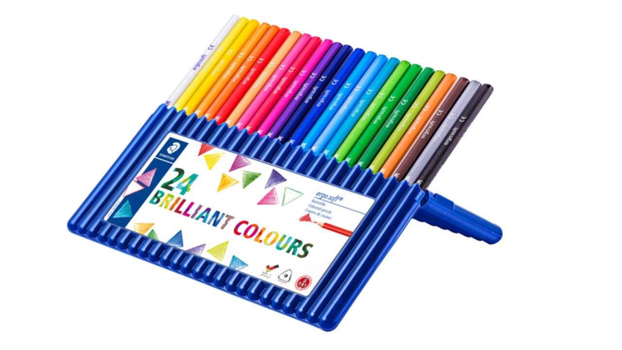 Kleurpotloden Staedtler Ergosoft driekantig 24stuks assorti