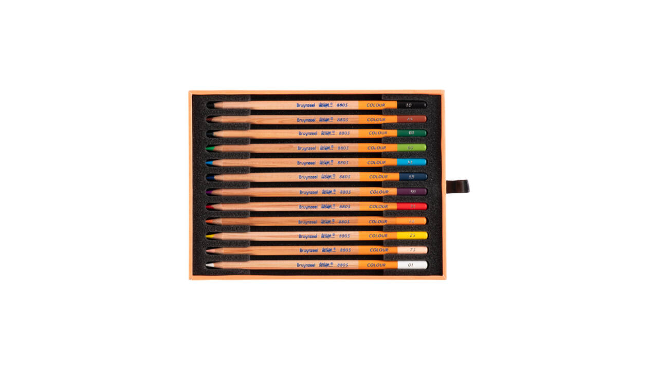 Kleurpotloden Bruynzeel Design met luxe bewaardoos assorti 12 stuks