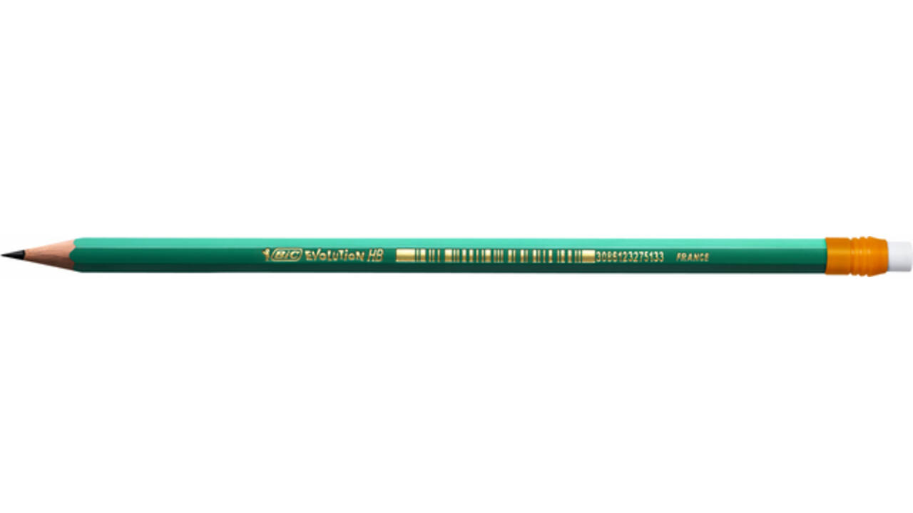 Potlood Bic Evolution ecolutions 655 zeshoekig HB met gumtop