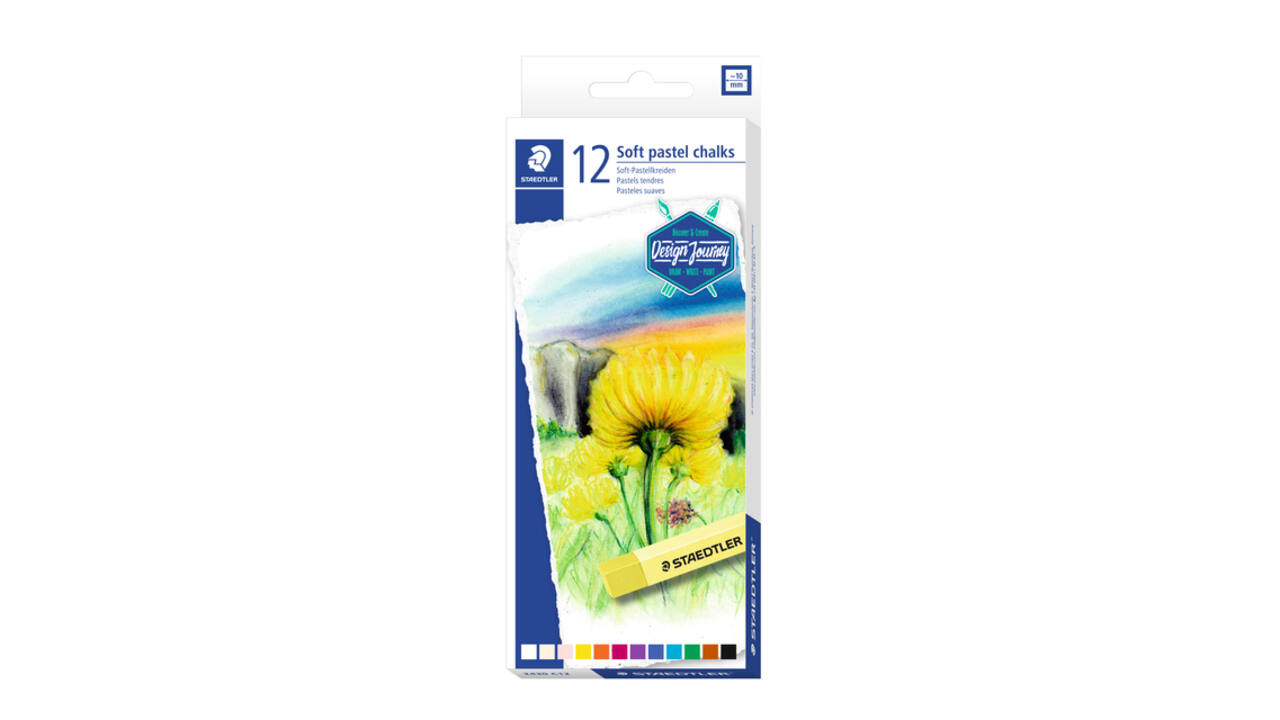 Pastelkrijt Staedtler karat zacht assorti set à 12 stuks