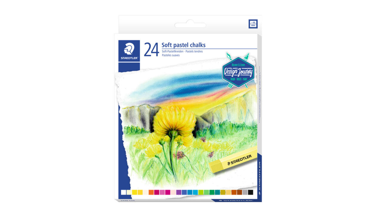 Pastelkrijt Staedtler karat zacht assorti set à 24 stuks