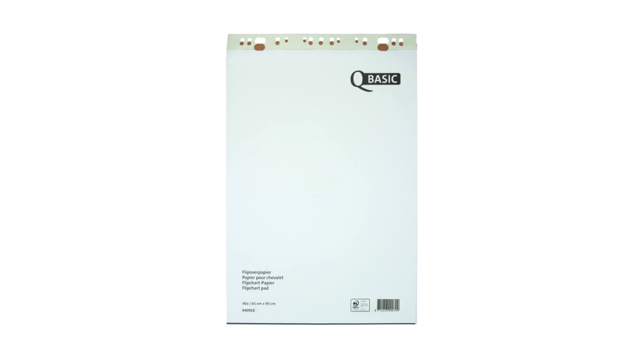 Flipoverpapier Qbasic 65x95cm 20vel opgerold