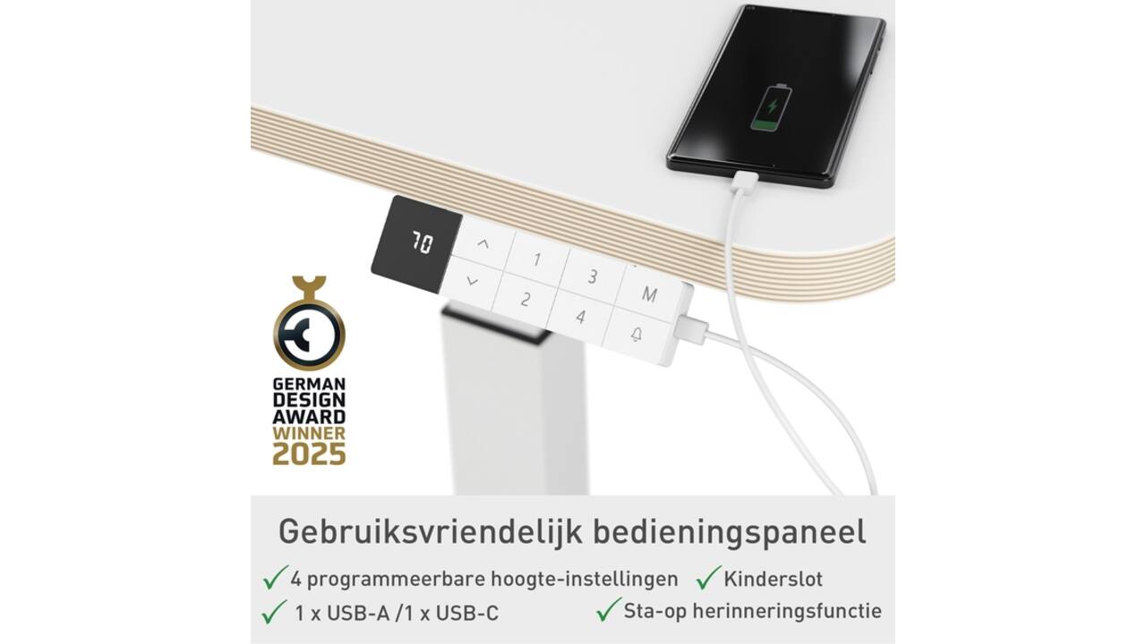Zit-sta bureau Leitz Ergo elektrisch compact