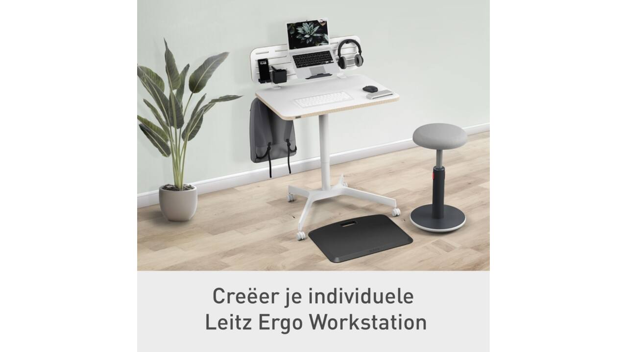 Zit-sta bureau Leitz Ergo compact wielen