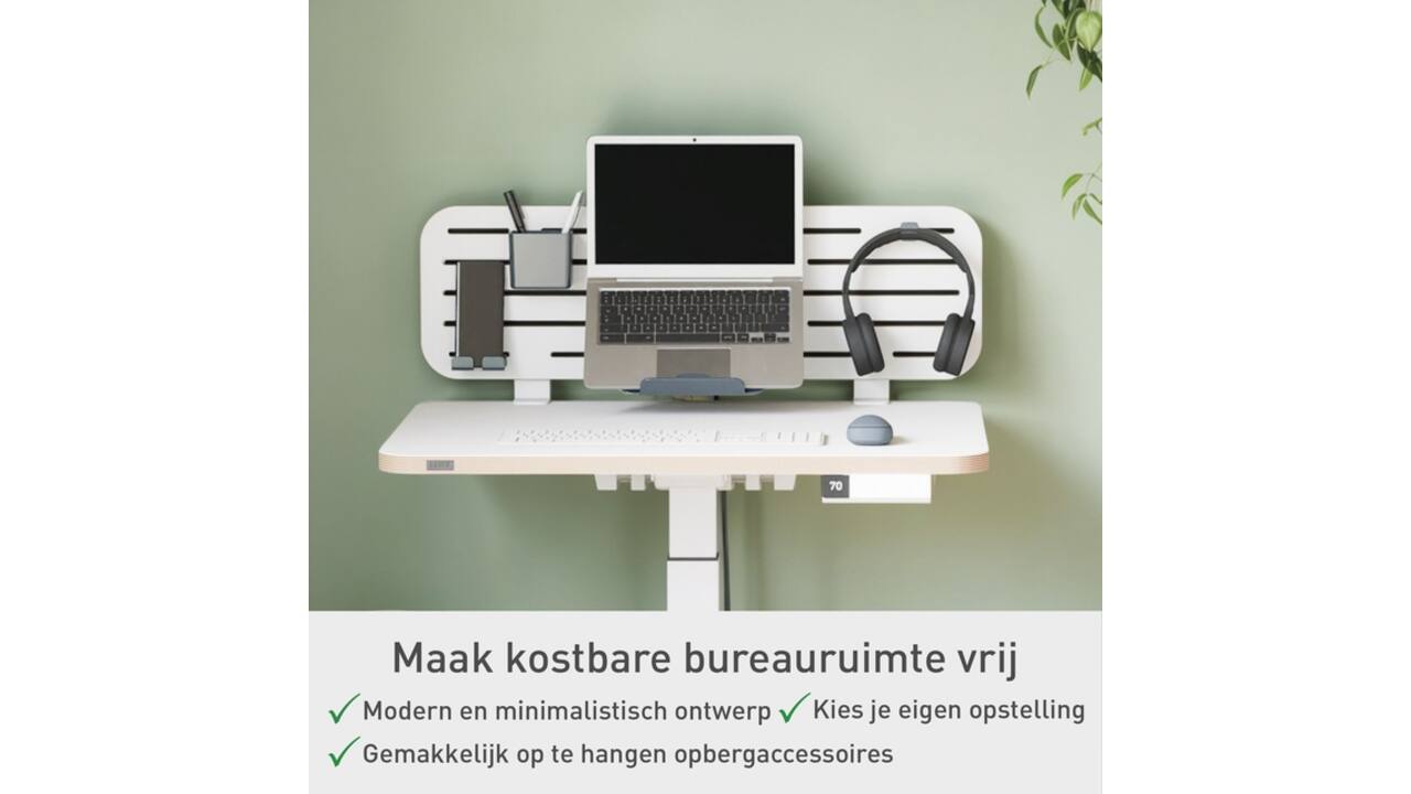 Bureau ophangbord Leitz Ergo met laptophouder