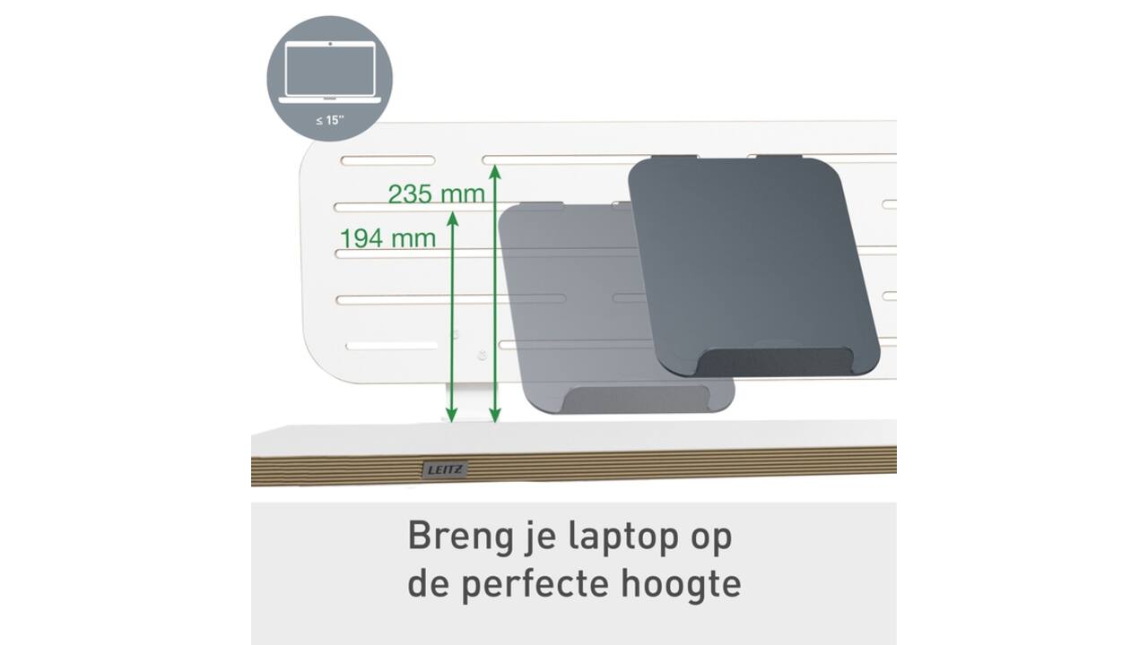 Bureau ophangbord Leitz Ergo met laptophouder