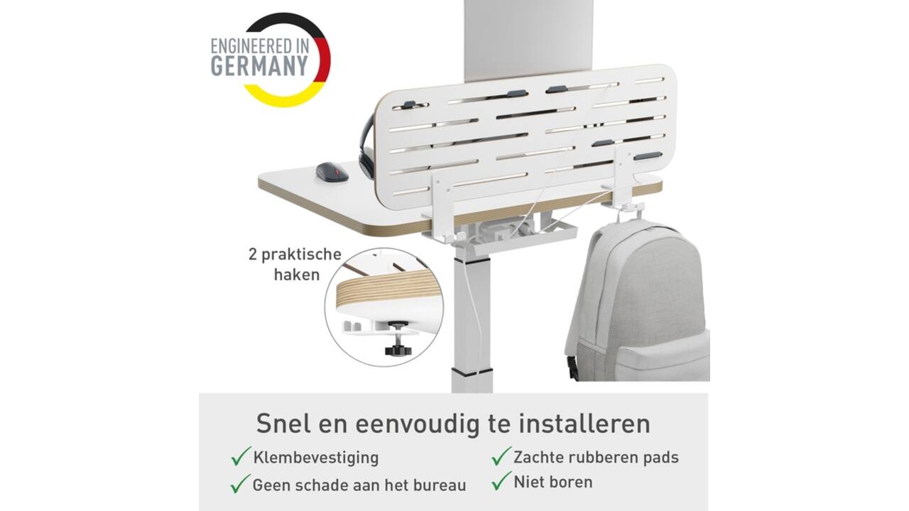Bureau ophangbord Leitz Ergo met laptophouder