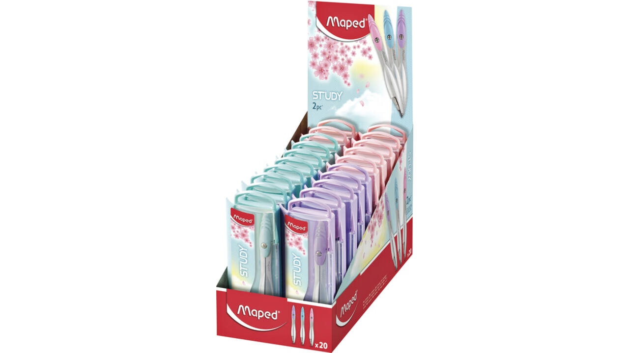 Passer Maped Study 2-delig display á 20 stuks pastel assorti