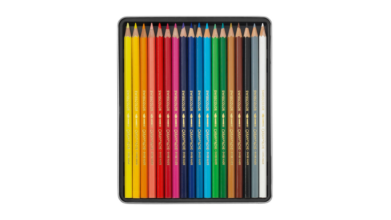 Kleurpotloden Caran d'Ache Swisscolor aquarel 18 stuks assorti