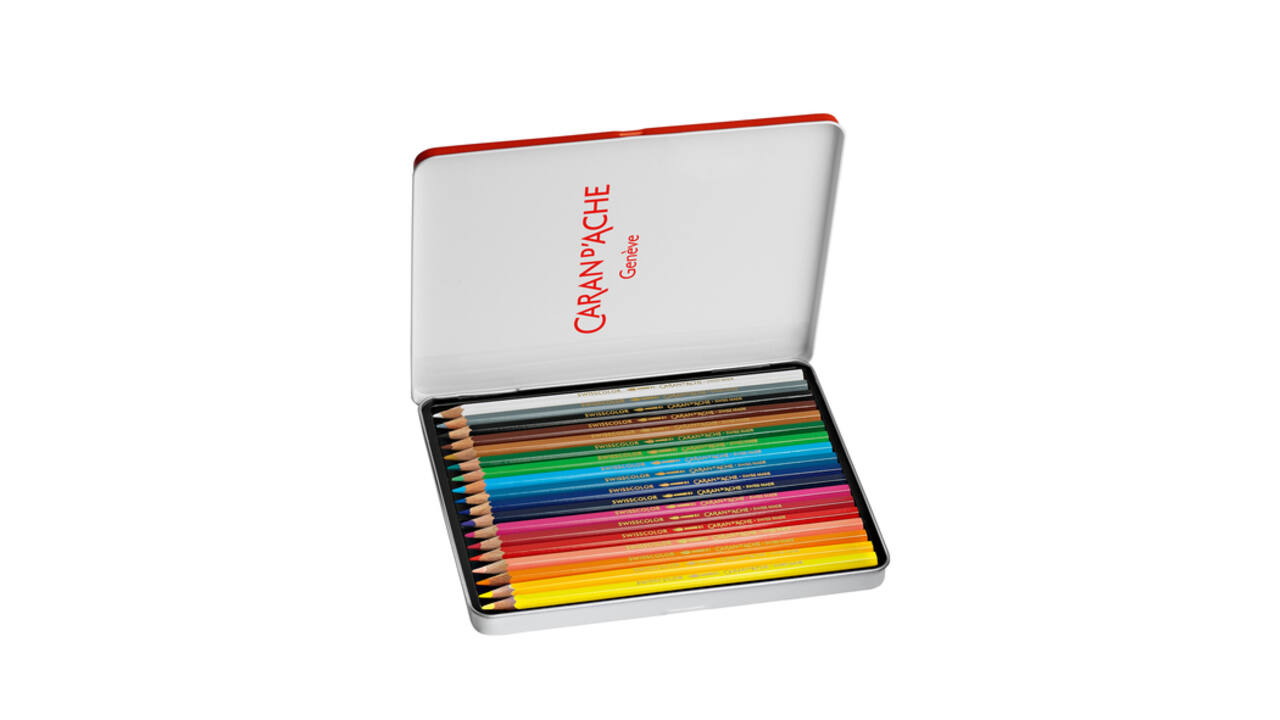 Kleurpotloden Caran d'Ache Swisscolor aquarel 18 stuks assorti