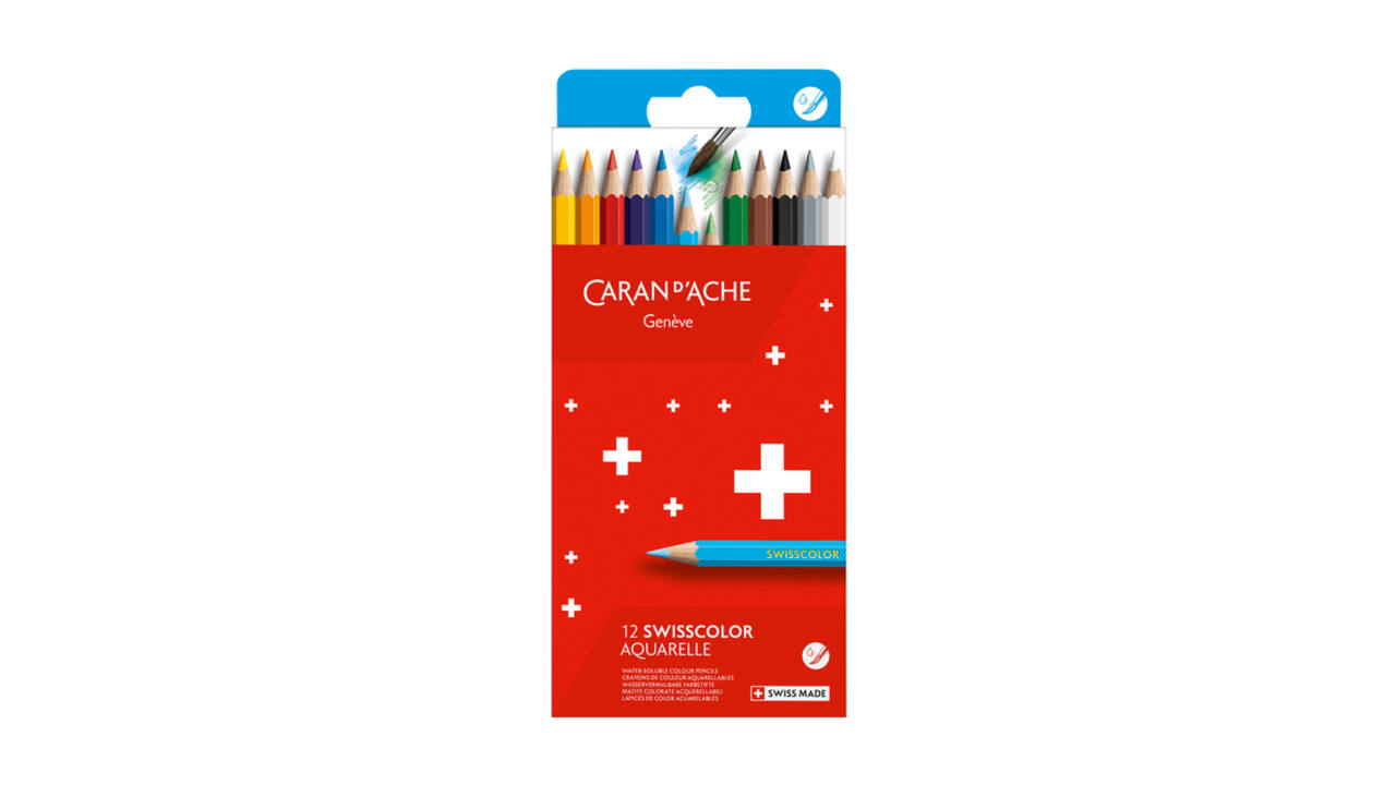 Kleurpotloden Caran D'ache aquarel doos à 12 stuks